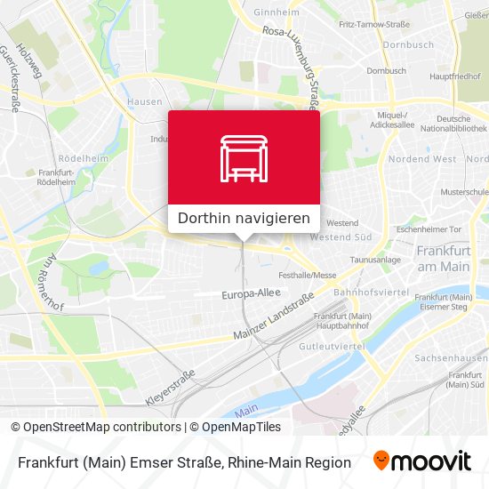 Frankfurt (Main) Emser Straße Karte