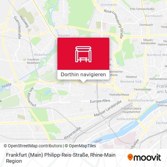 Frankfurt (Main) Philipp-Reis-Straße Karte