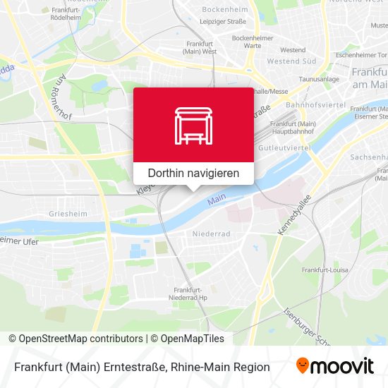Frankfurt (Main) Erntestraße Karte