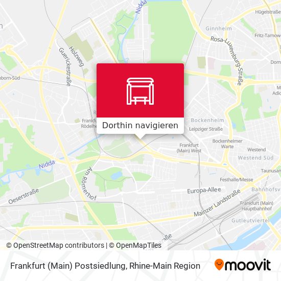 Frankfurt (Main) Postsiedlung Karte