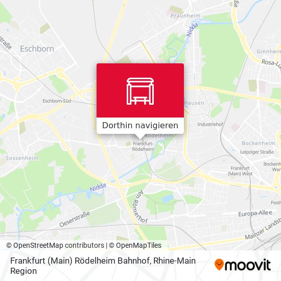 Frankfurt (Main) Rödelheim Bahnhof Karte