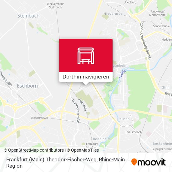 Frankfurt (Main) Theodor-Fischer-Weg Karte
