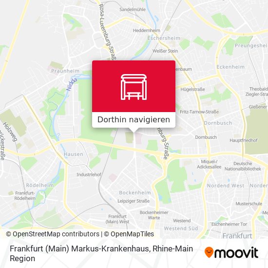 Frankfurt (Main) Markus-Krankenhaus Karte