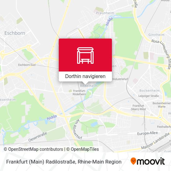 Frankfurt (Main) Radilostraße Karte