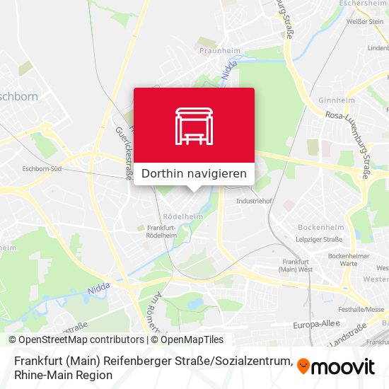 Frankfurt (Main) Reifenberger Straße / Sozialzentrum Karte