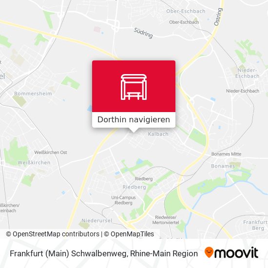 Frankfurt (Main) Schwalbenweg Karte