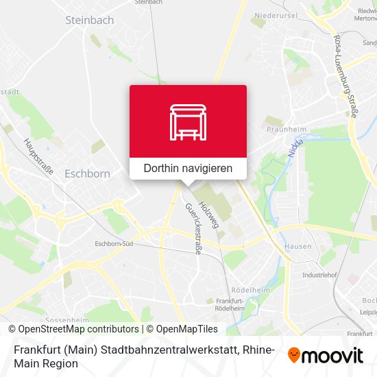Frankfurt (Main) Stadtbahnzentralwerkstatt Karte