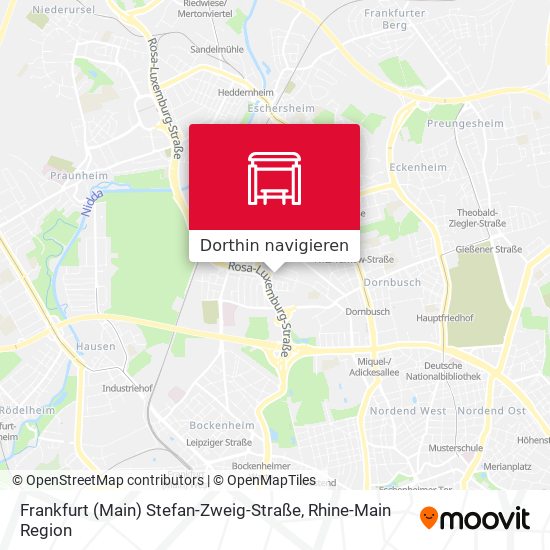 Frankfurt (Main) Stefan-Zweig-Straße Karte