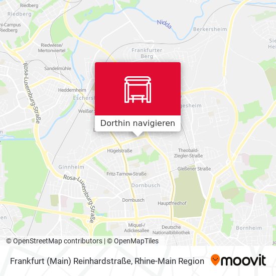 Frankfurt (Main) Reinhardstraße Karte