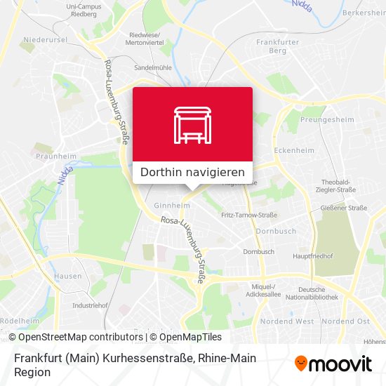 Frankfurt (Main) Kurhessenstraße Karte