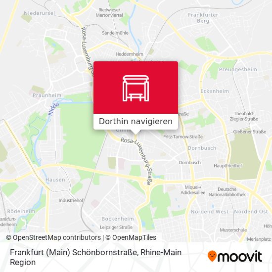 Frankfurt (Main) Schönbornstraße Karte