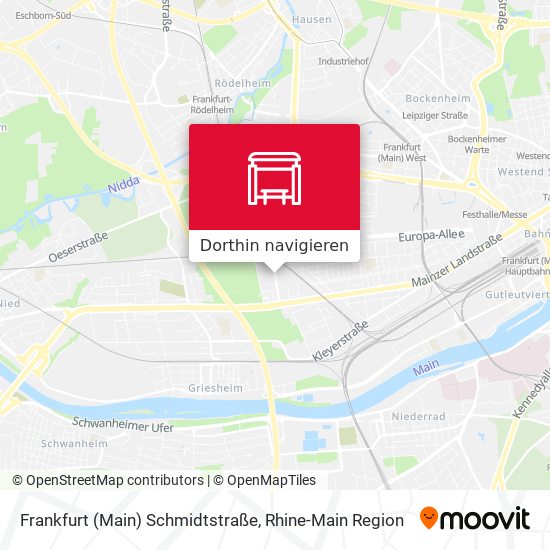 Frankfurt (Main) Schmidtstraße Karte