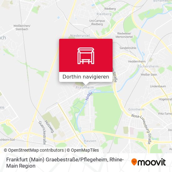 Frankfurt (Main) Graebestraße / Pflegeheim Karte