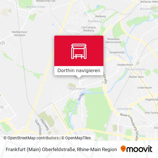 Frankfurt (Main) Oberfeldstraße Karte