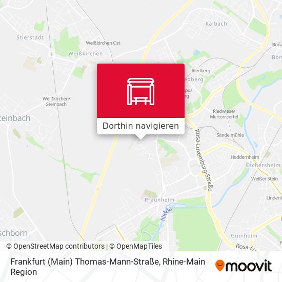 Frankfurt (Main) Thomas-Mann-Straße Karte