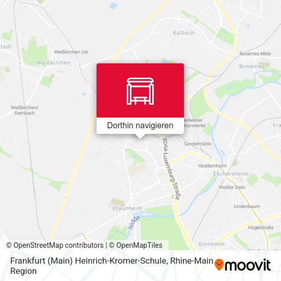 Frankfurt (Main) Heinrich-Kromer-Schule Karte