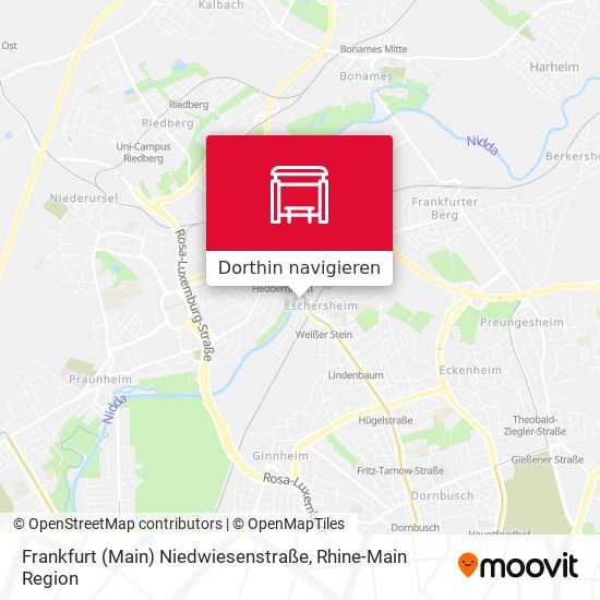 Frankfurt (Main) Niedwiesenstraße Karte