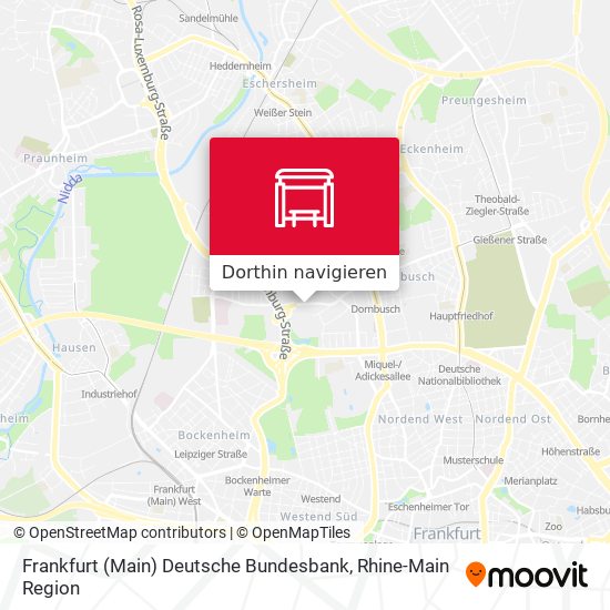 Frankfurt (Main) Deutsche Bundesbank Karte