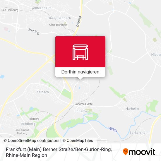 Frankfurt (Main) Berner Straße / Ben-Gurion-Ring Karte