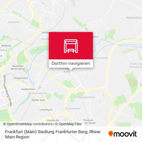 Frankfurt (Main) Siedlung Frankfurter Berg Karte