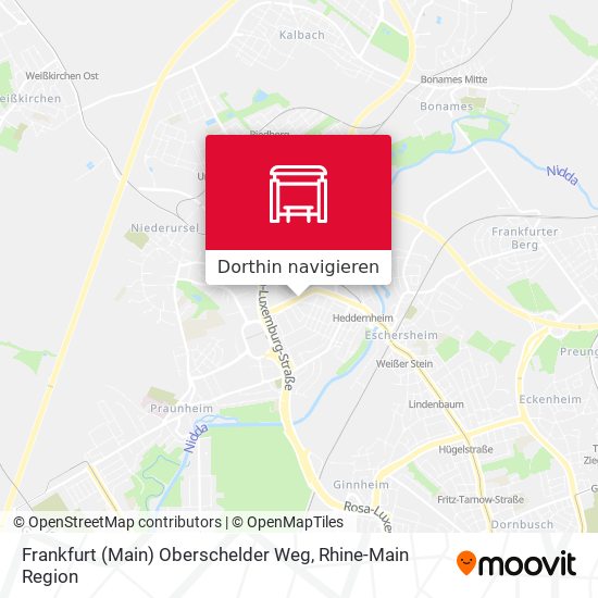 Frankfurt (Main) Oberschelder Weg Karte