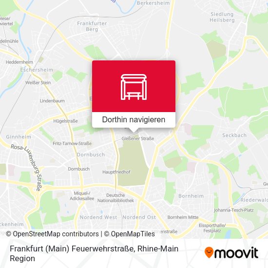 Frankfurt (Main) Feuerwehrstraße Karte
