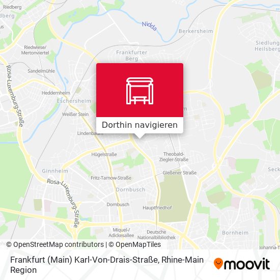 Frankfurt (Main) Karl-Von-Drais-Straße Karte