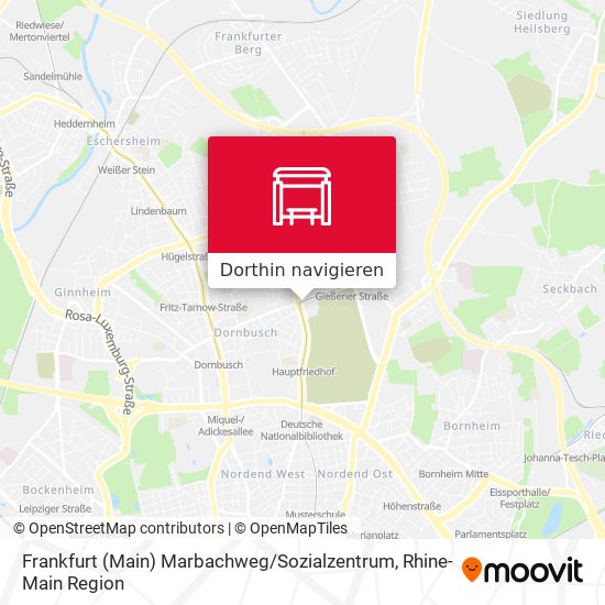 Frankfurt (Main) Marbachweg / Sozialzentrum Karte
