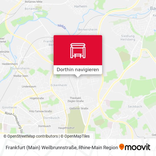 Frankfurt (Main) Weilbrunnstraße Karte
