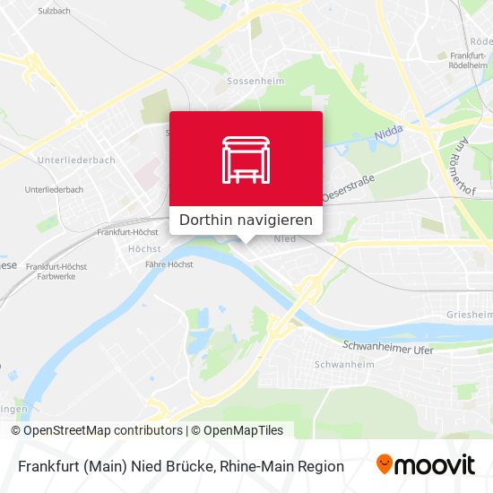 Frankfurt (Main) Nied Brücke Karte