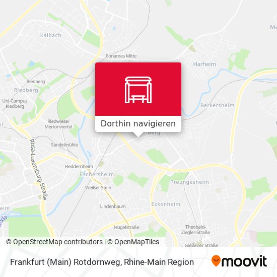 Frankfurt (Main) Rotdornweg Karte