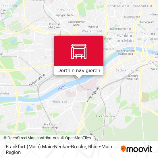 Frankfurt (Main) Main-Neckar-Brücke Karte