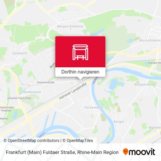 Frankfurt (Main) Fuldaer Straße Karte