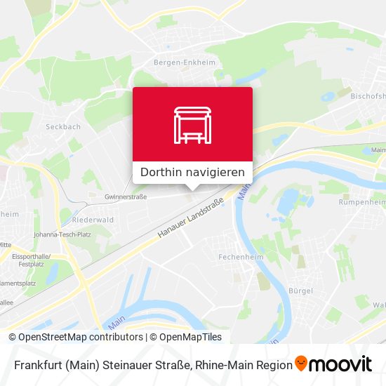 Frankfurt (Main) Steinauer Straße Karte