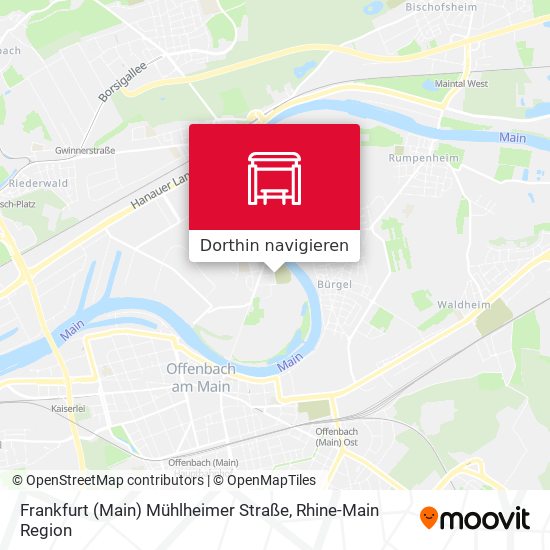 Frankfurt (Main) Mühlheimer Straße Karte