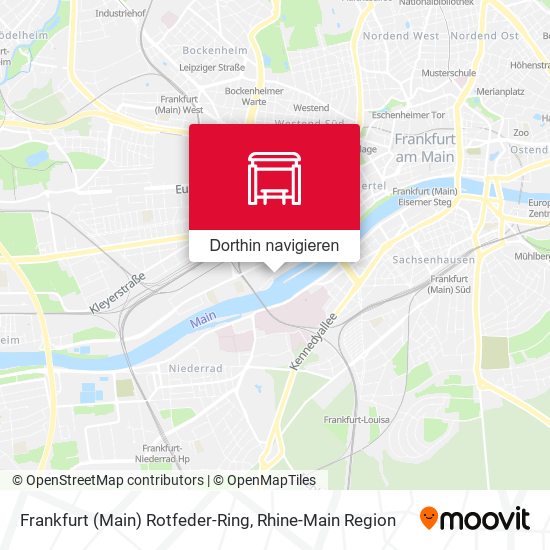 Frankfurt (Main) Rotfeder-Ring Karte