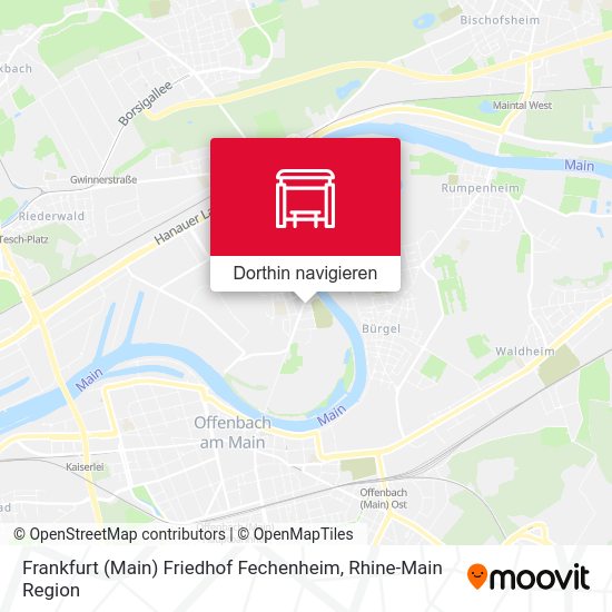 Frankfurt (Main) Friedhof Fechenheim Karte