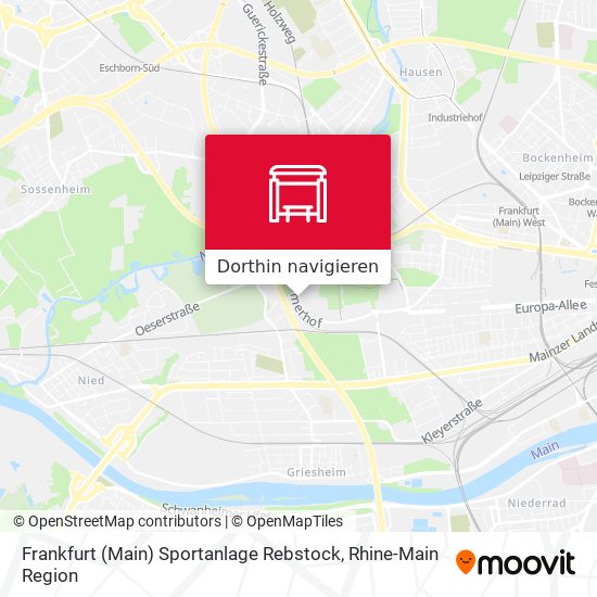 Frankfurt (Main) Sportanlage Rebstock Karte