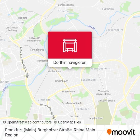Frankfurt (Main) Burgholzer Straße Karte