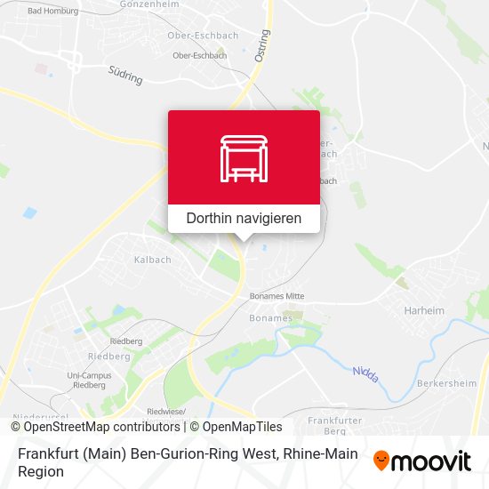 Frankfurt (Main) Ben-Gurion-Ring West Karte