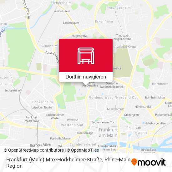 Frankfurt (Main) Max-Horkheimer-Straße Karte