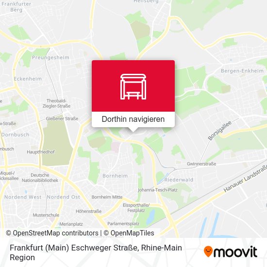 Frankfurt (Main) Eschweger Straße Karte