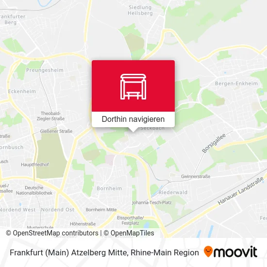 Frankfurt (Main) Atzelberg Mitte Karte