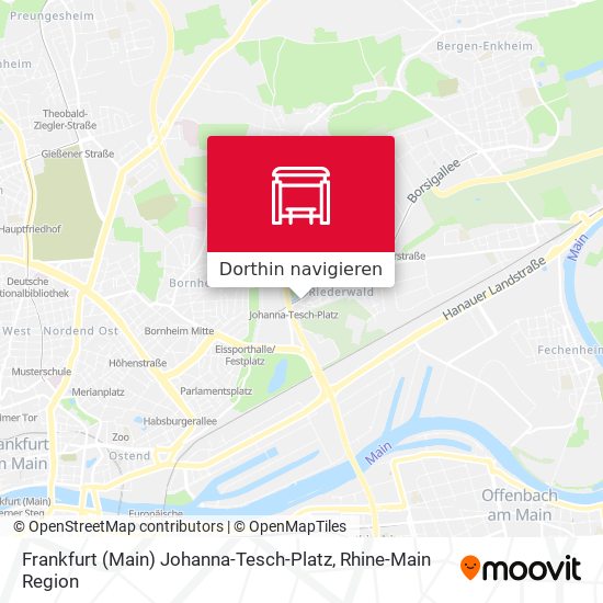 Frankfurt (Main) Johanna-Tesch-Platz Karte