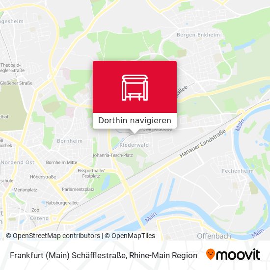 Frankfurt (Main) Schäfflestraße Karte