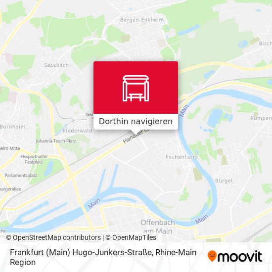 Frankfurt (Main) Hugo-Junkers-Straße Karte