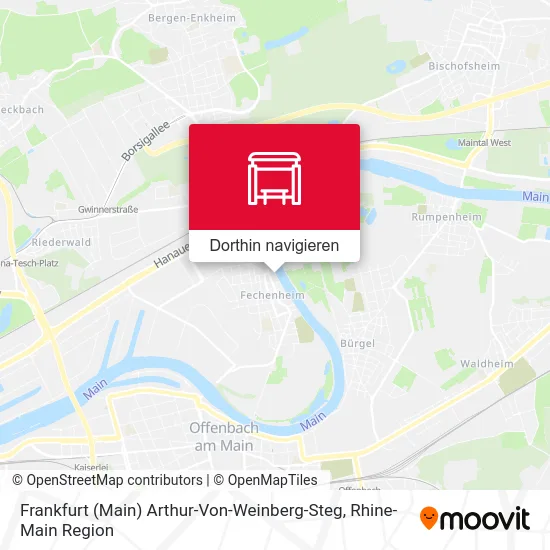 Frankfurt (Main) Arthur-Von-Weinberg-Steg Karte