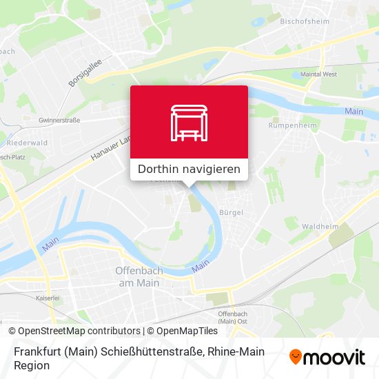 Frankfurt (Main) Schießhüttenstraße Karte