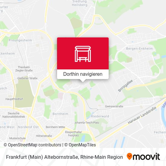 Frankfurt (Main) Altebornstraße Karte