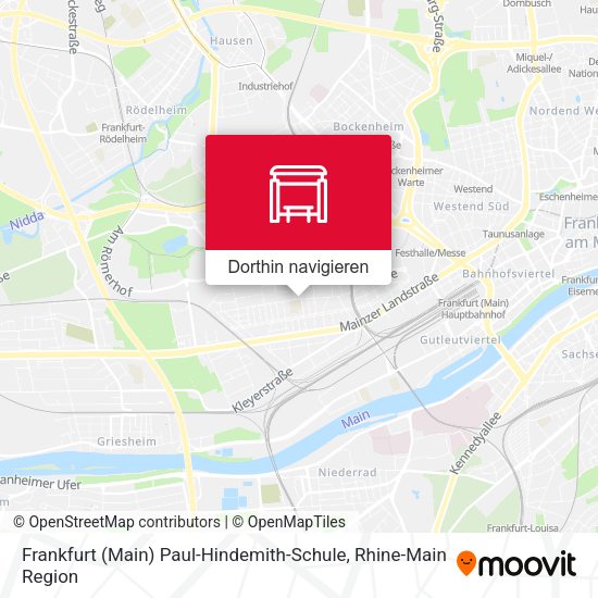 Frankfurt (Main) Paul-Hindemith-Schule Karte